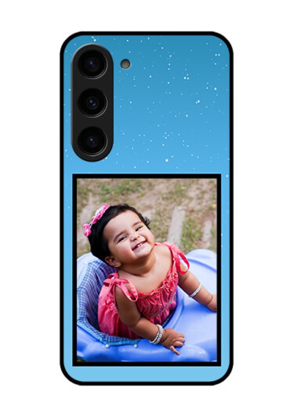 Galaxy S23 5G Custom Glass Mobile Case - Wave Pattern Colorful Design