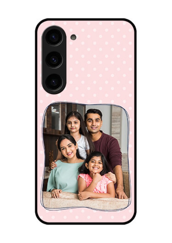 Galaxy S23 5G Custom Glass Phone Case - Family with Dots Design
