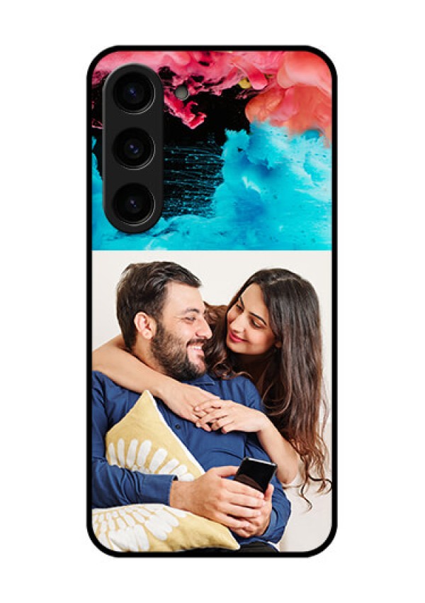 Galaxy S23 5G Custom Glass Mobile Case - Quote with Acrylic Painting Design