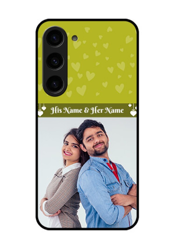 Galaxy S23 5G Custom Glass Phone Case - You & Me Heart Design