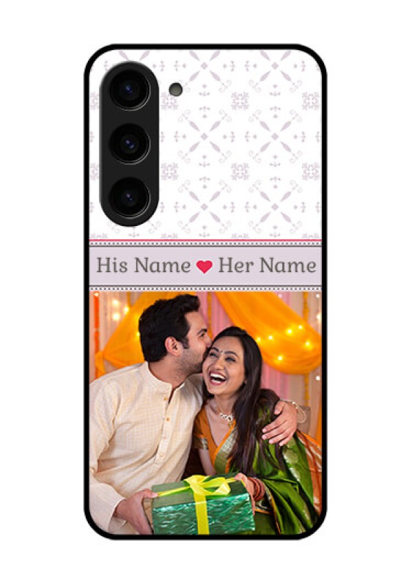 Galaxy S23 5G Custom Glass Mobile Case - with Photo and Ethnic Design