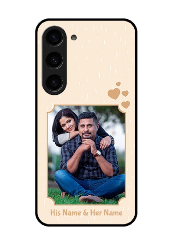 Galaxy S23 5G Custom Glass Phone Case - with confetti love design
