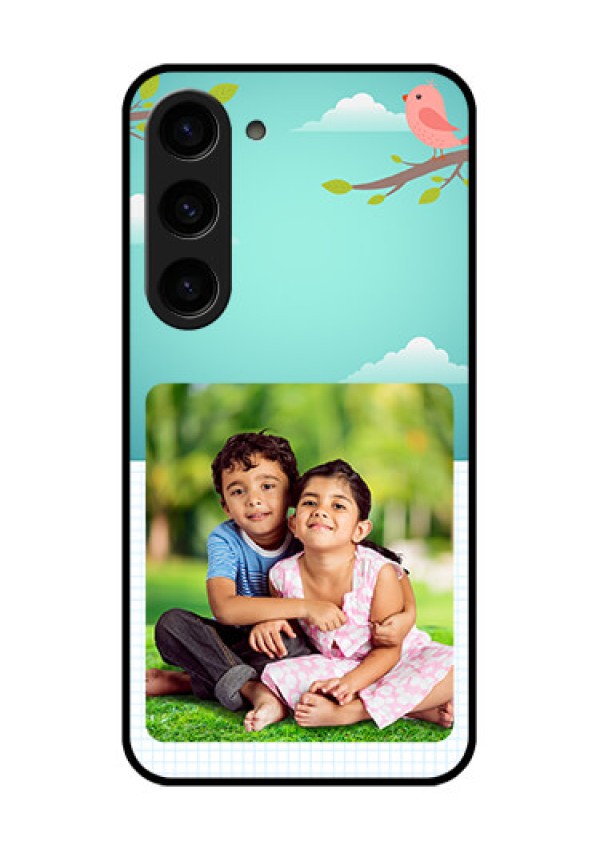 Galaxy S23 5G Photo Printing on Glass Case - Doodle love Design