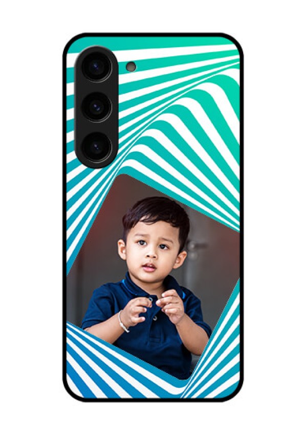 Galaxy S23 5G Personalized Glass Phone Case - Abstract Spiral Design
