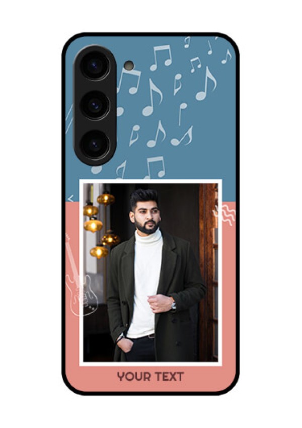Galaxy S23 5G Photo Printing on Glass Case - with Color Musical Note Design
