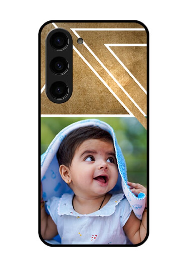 Galaxy S23 5G Personalized Glass Phone Case - Gradient Abstract Texture Design