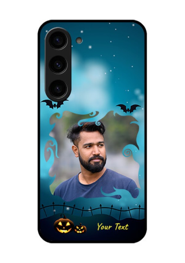 Galaxy S23 5G Custom Glass Phone Case - Halloween frame design