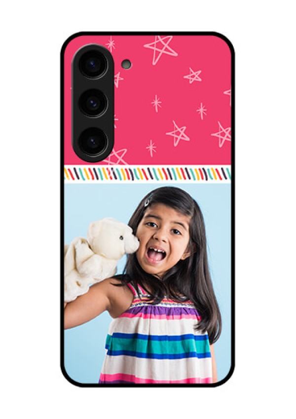 Galaxy S23 5G Personalized Glass Phone Case - Line art design