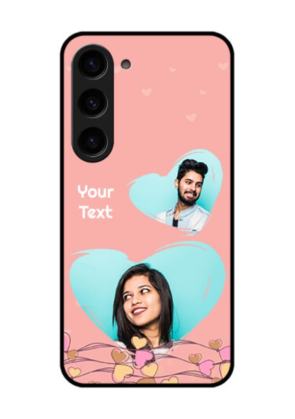 Galaxy S23 5G Custom Glass Mobile Case - Love Doodle Design