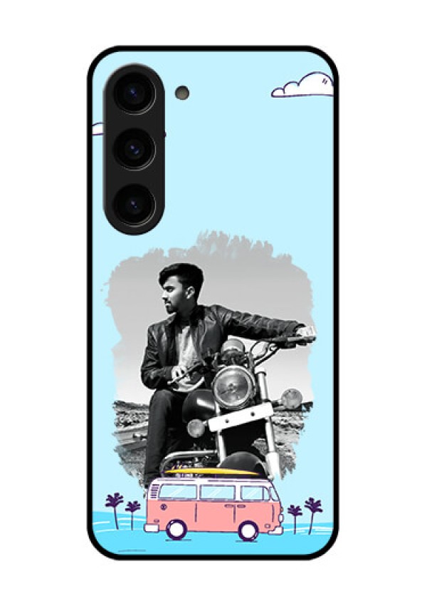 Galaxy S23 5G Photo Printing on Glass Case - Travel & Adventure Design