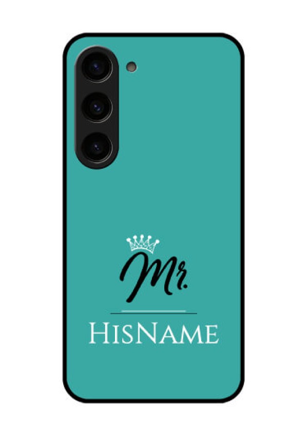 Galaxy S23 5G Custom Glass Phone Case Mr with Name