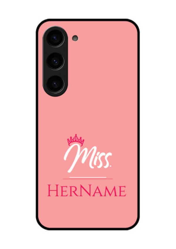 Galaxy S23 5G Custom Glass Phone Case Mrs with Name