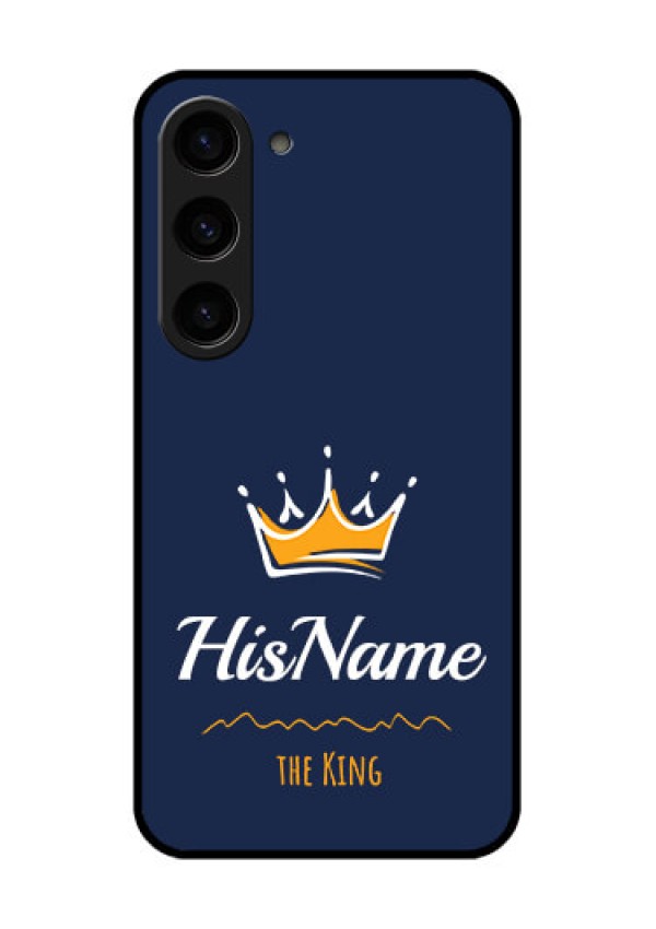 Galaxy S23 5G Glass Phone Case King with Name