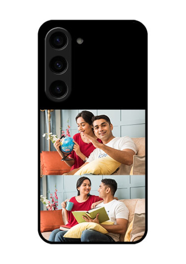 Galaxy S23 5G 2 Images on Glass Phone Cover