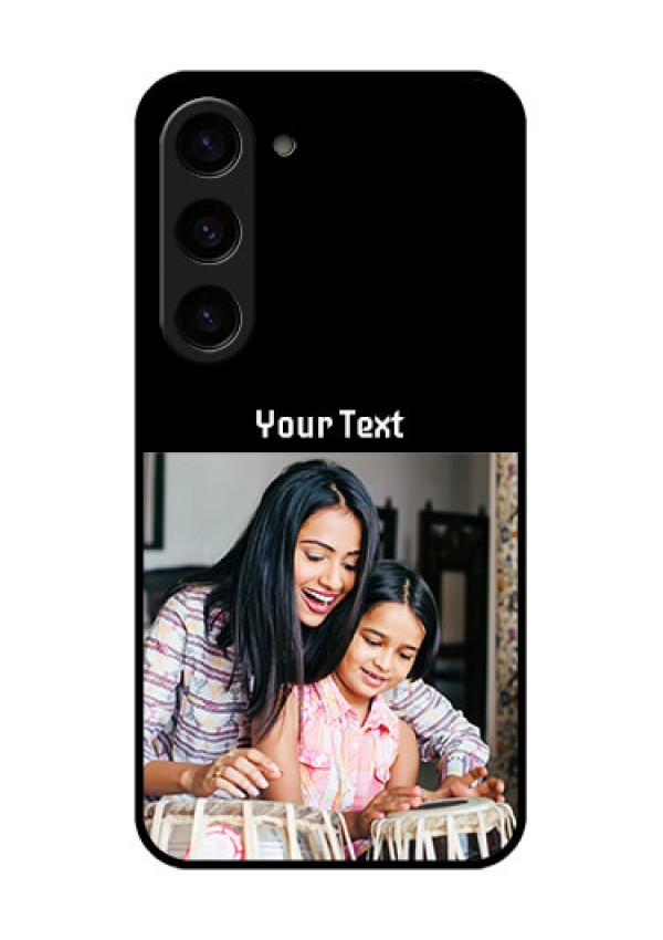 Galaxy S23 5G Photo with Name on Glass Phone Case
