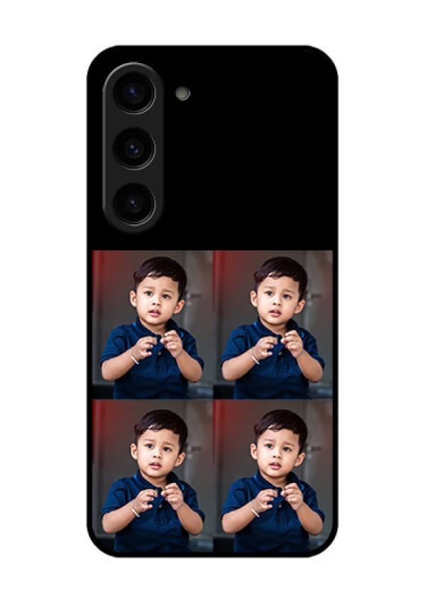 Galaxy S23 5G 4 Image Holder on Glass Mobile Cover