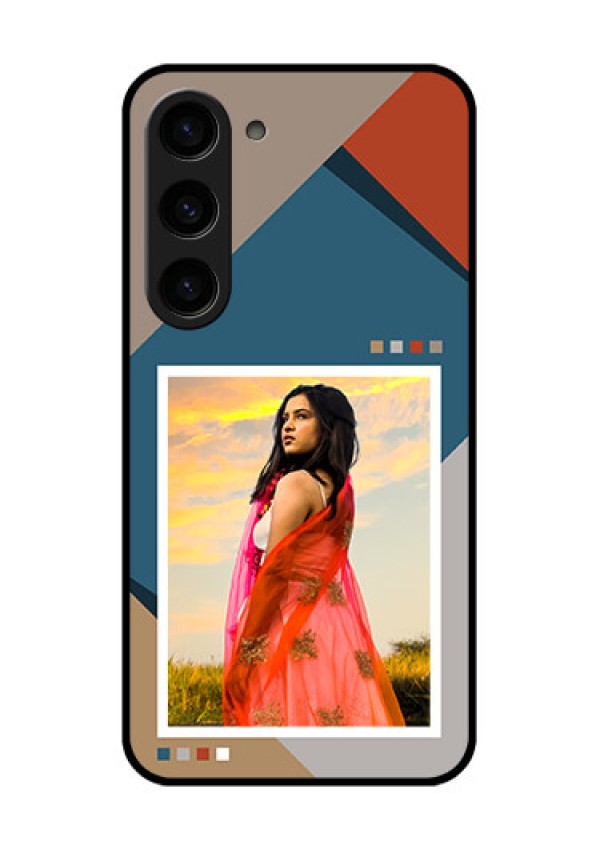 Galaxy S23 5G Personalized Glass Phone Case - Retro color pallet Design