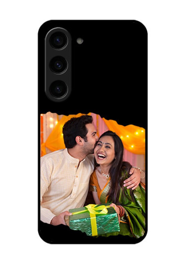 Galaxy S23 5G Custom Glass Phone Case - Tear-off Design