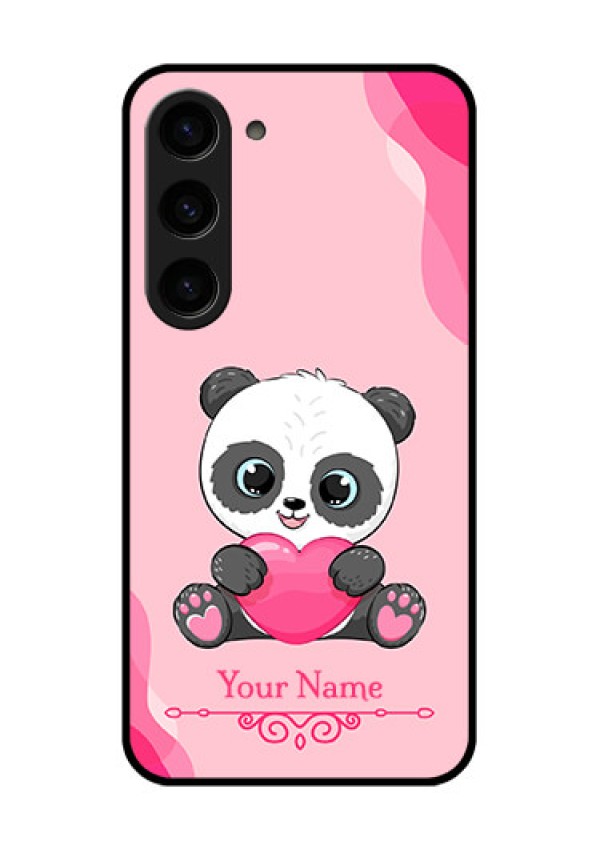 Galaxy S23 5G Custom Glass Mobile Case - Cute Panda Design