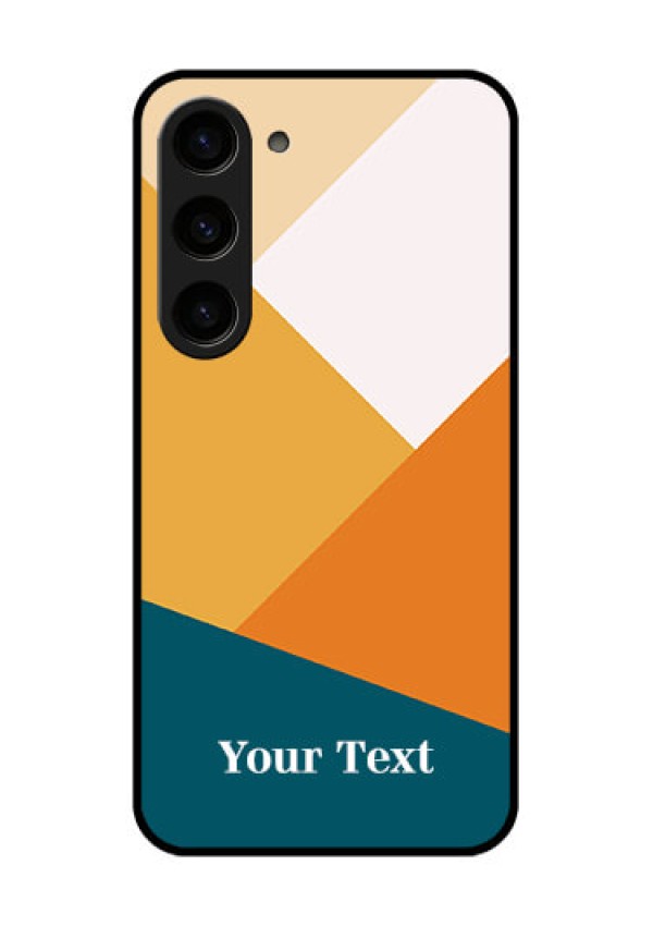 Galaxy S23 5G Personalized Glass Phone Case - Stacked Multi-colour Design