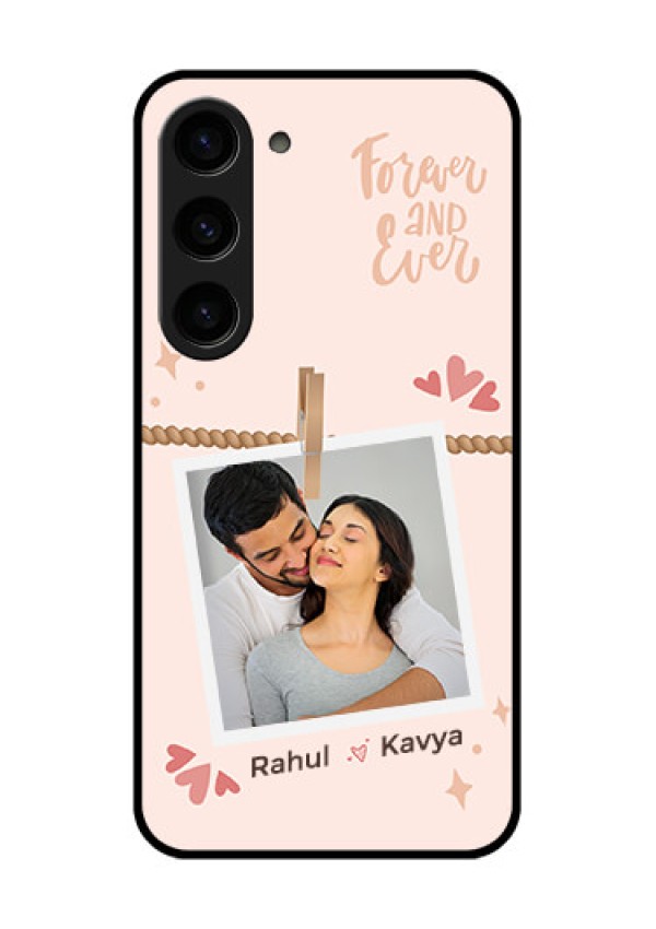 Galaxy S23 5G Custom Glass Phone Case - Forever and ever love Design