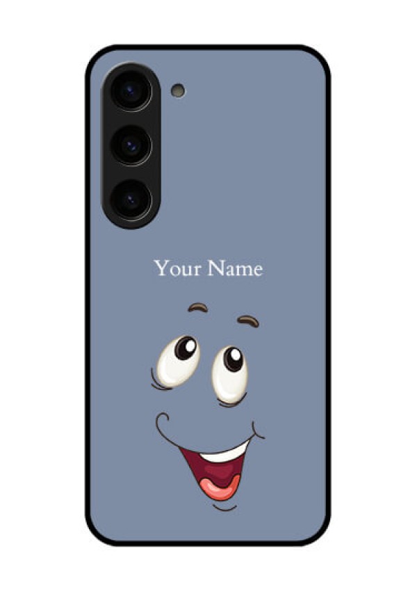 Galaxy S23 5G Photo Printing on Glass Case - Laughing Cartoon Face Design