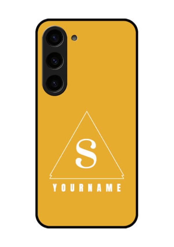 Galaxy S23 5G Personalized Glass Phone Case - simple triangle Design