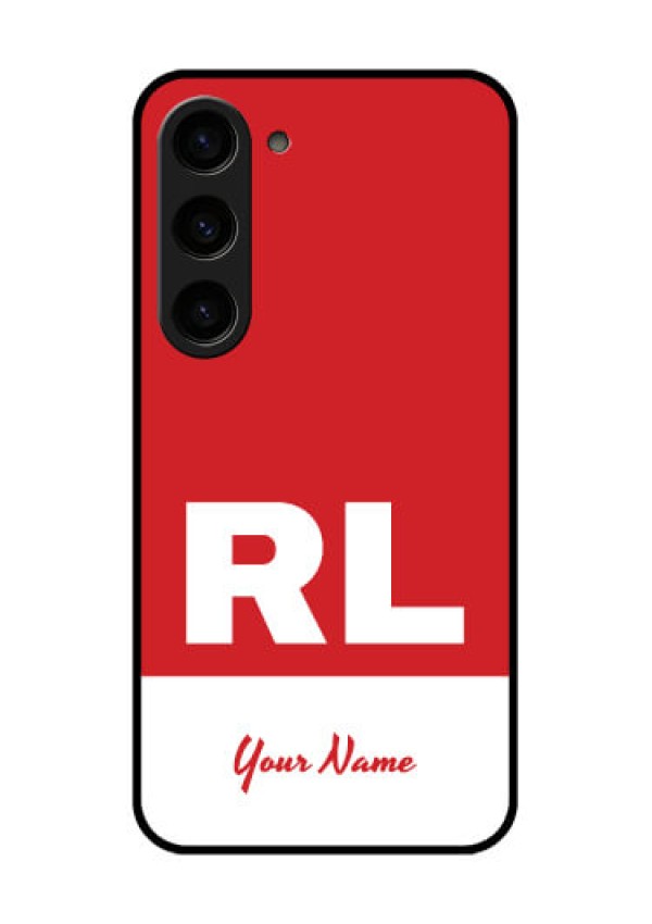 Galaxy S23 5G Personalized Glass Phone Case - dual tone custom text Design