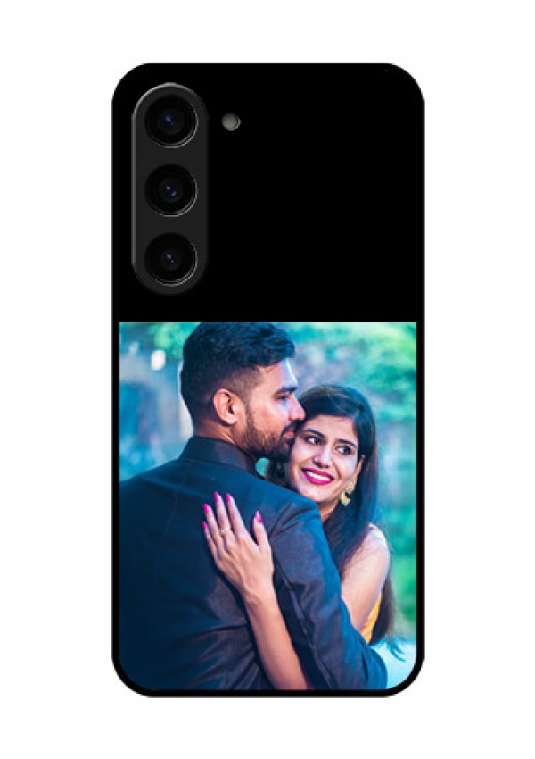 Galaxy S23 5G Custom Glass Phone Case - Upload Full Picture With Custom Color Design