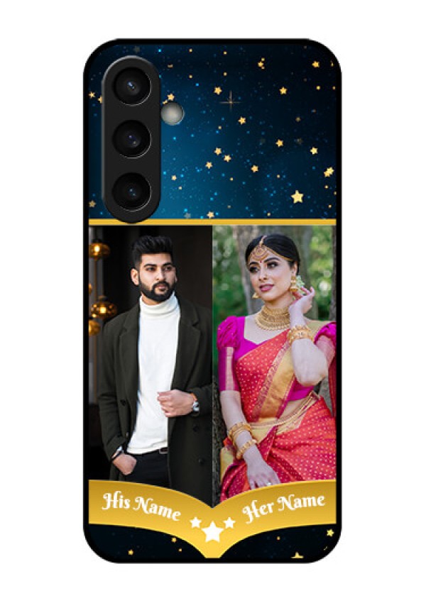 Samsung Galaxy S23 FE 5G Custom Glass Phone Case - Galaxy Stars Backdrop Design