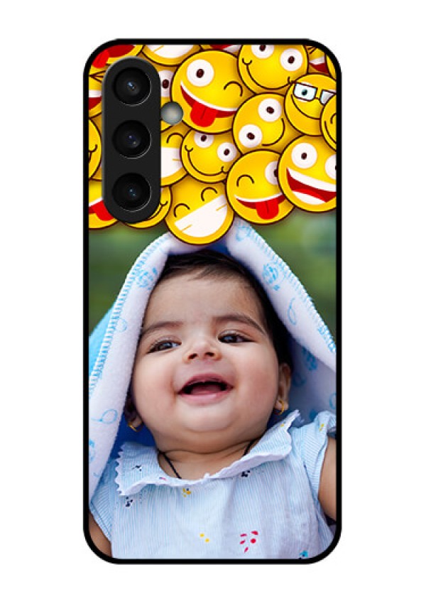 Samsung Galaxy S23 FE 5G Custom Glass Phone Case - With Smiley Emoji Design