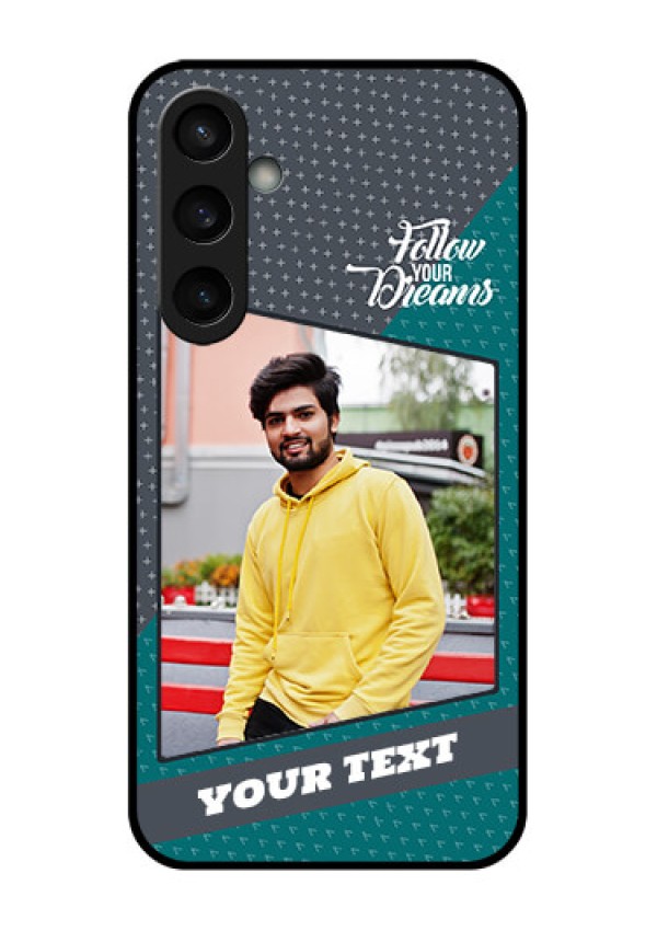 Samsung Galaxy S23 FE 5G Custom Glass Phone Case - Background Pattern Design With Quote