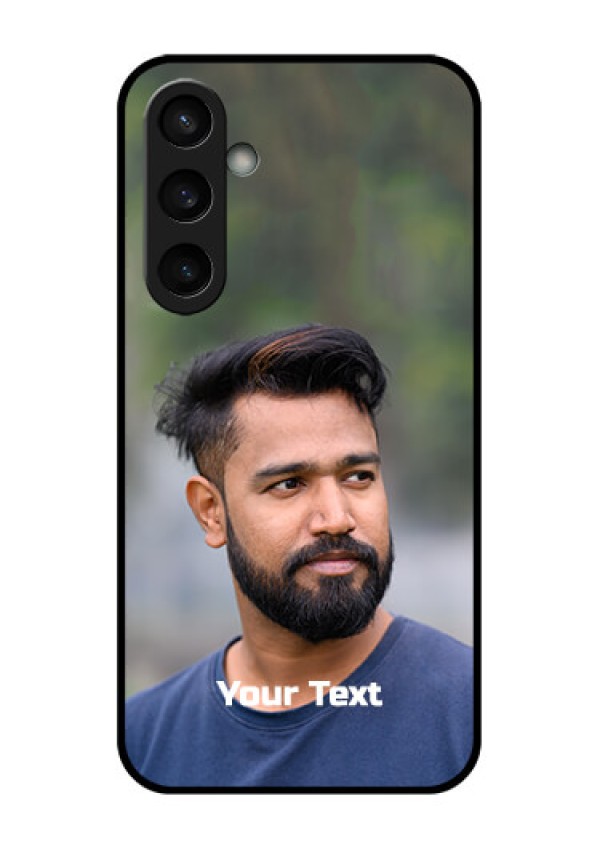 Samsung Galaxy S23 FE 5G Custom Glass Phone Case - Photo With Text Design
