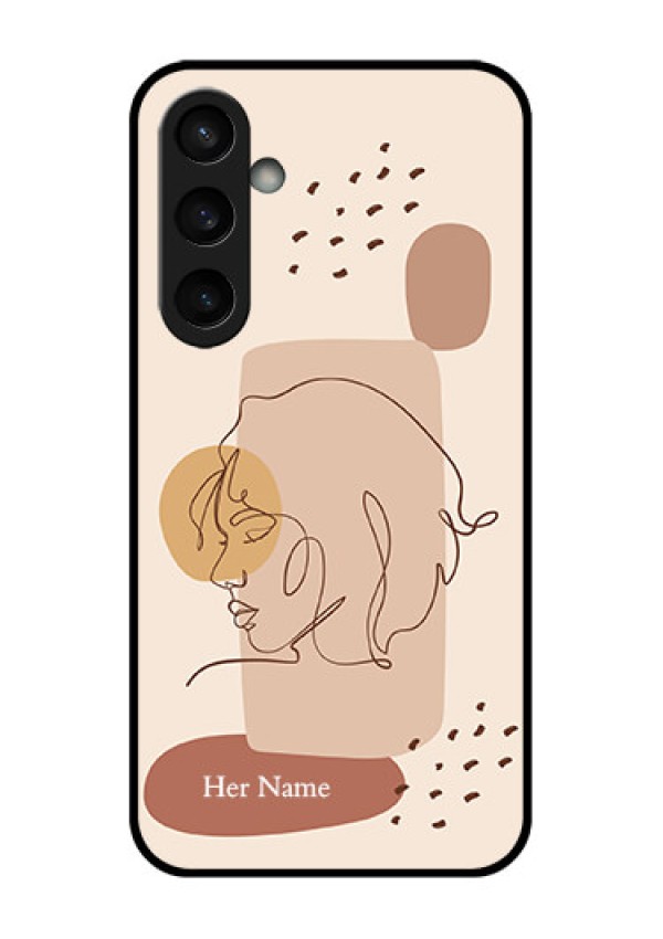 Samsung Galaxy S23 FE 5G Custom Glass Phone Case - Calm Woman Line Art Design