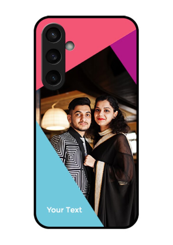 Samsung Galaxy S23 FE 5G Custom Glass Phone Case - Stacked Triple Colour Design