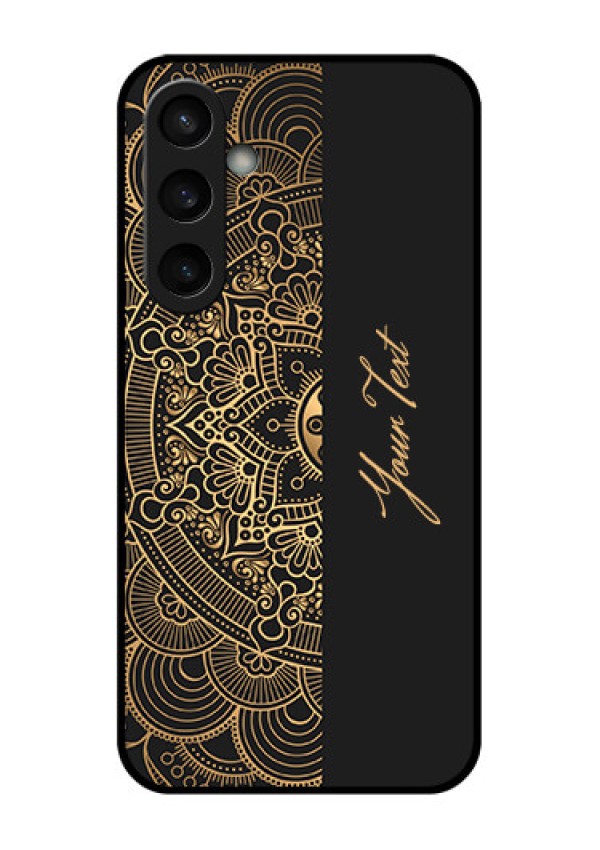 Samsung Galaxy S23 FE 5G Custom Glass Phone Case - Mandala Art With Custom Text Design
