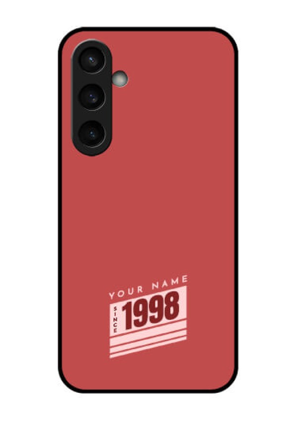 Samsung Galaxy S23 FE 5G Custom Glass Phone Case - Red Custom Year Of Birth Design