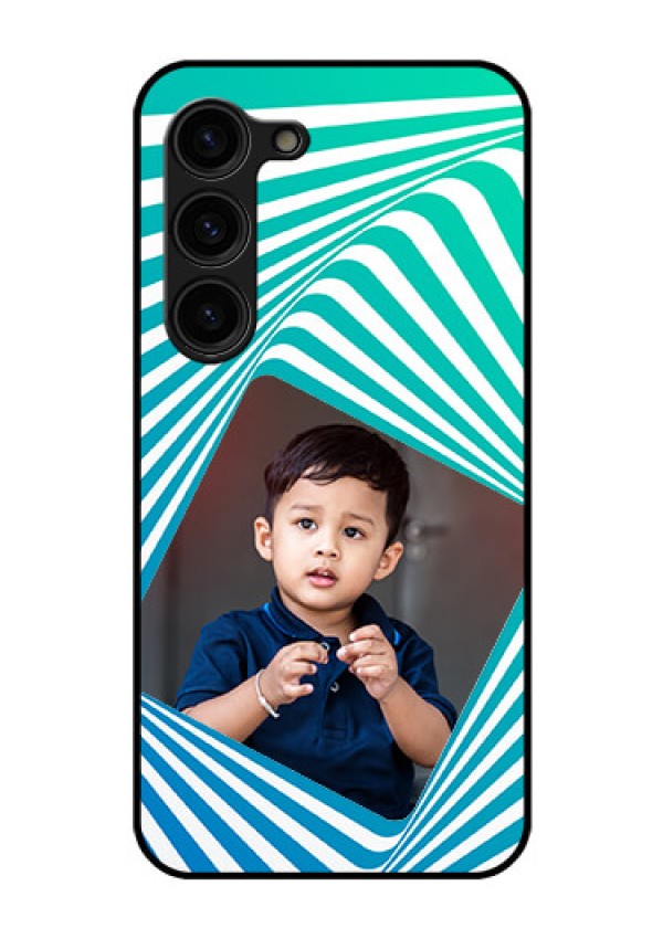 Galaxy S23 Plus 5G Personalized Glass Phone Case - Abstract Spiral Design