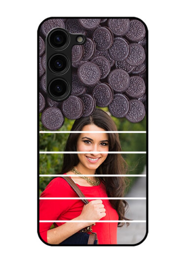 Galaxy S23 Plus 5G Custom Glass Phone Case - with Oreo Biscuit Design