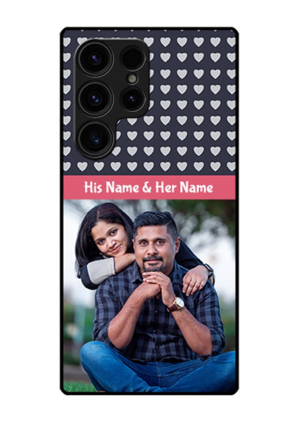 Galaxy S23 Ultra 5G Custom Glass Mobile Case - Love Symbols Design