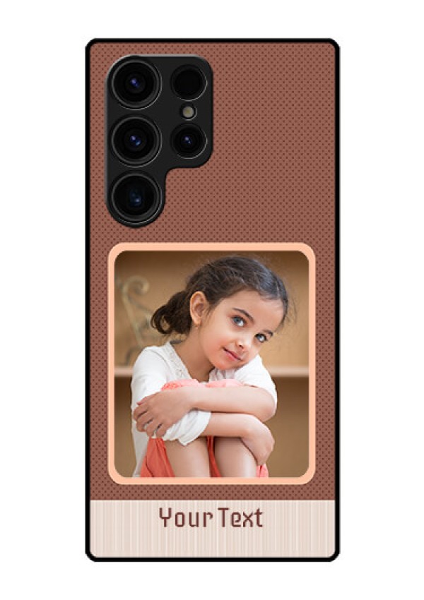 Galaxy S23 Ultra 5G Custom Glass Phone Case - Simple Pic Upload Design