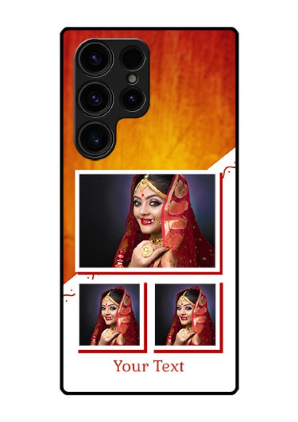 Galaxy S23 Ultra 5G Custom Glass Phone Case - Wedding Memories Design