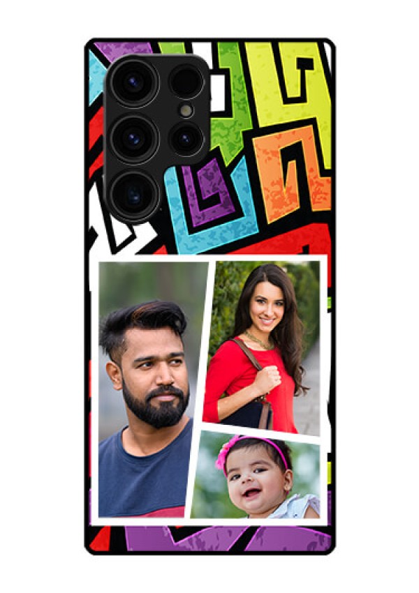 Galaxy S23 Ultra 5G Custom Glass Phone Case - Graffiti pattern Design