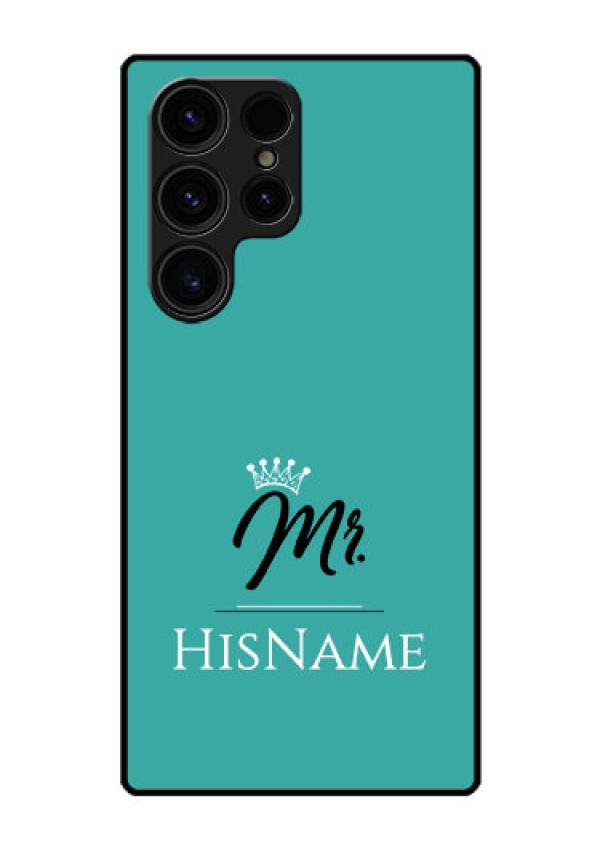 Galaxy S23 Ultra 5G Custom Glass Phone Case Mr with Name