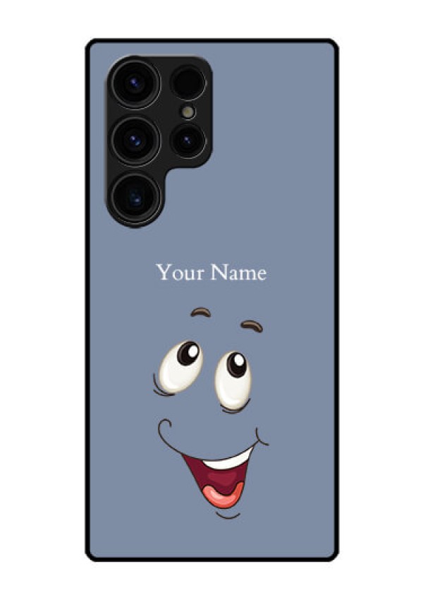 Galaxy S23 Ultra 5G Photo Printing on Glass Case - Laughing Cartoon Face Design