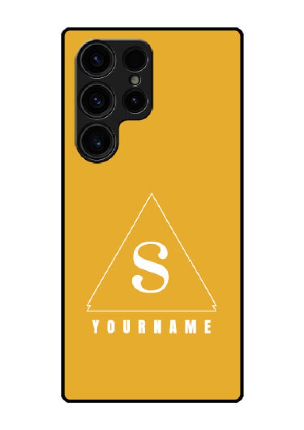 Galaxy S23 Ultra 5G Personalized Glass Phone Case - simple triangle Design