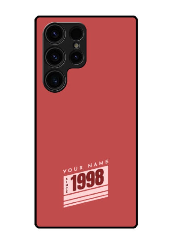 Galaxy S23 Ultra 5G Custom Glass Phone Case - Red custom year of birth Design