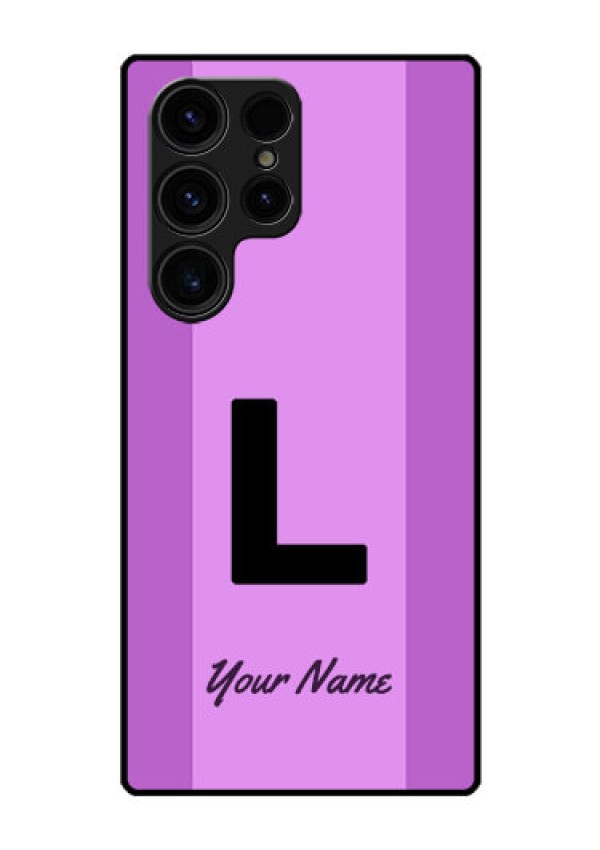 Galaxy S23 Ultra 5G Custom Glass Phone Case - Tricolor custom text Design