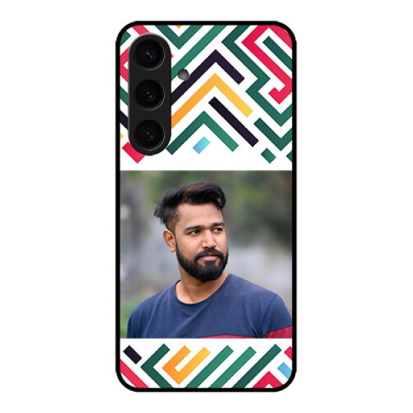 Samsung Galaxy S24 5G Custom Glass Phone Case - Colorful Maze Pattern Design Samsung Galaxy S24 5G Custom Glass Phone Case - Colorful Maze Pattern Design