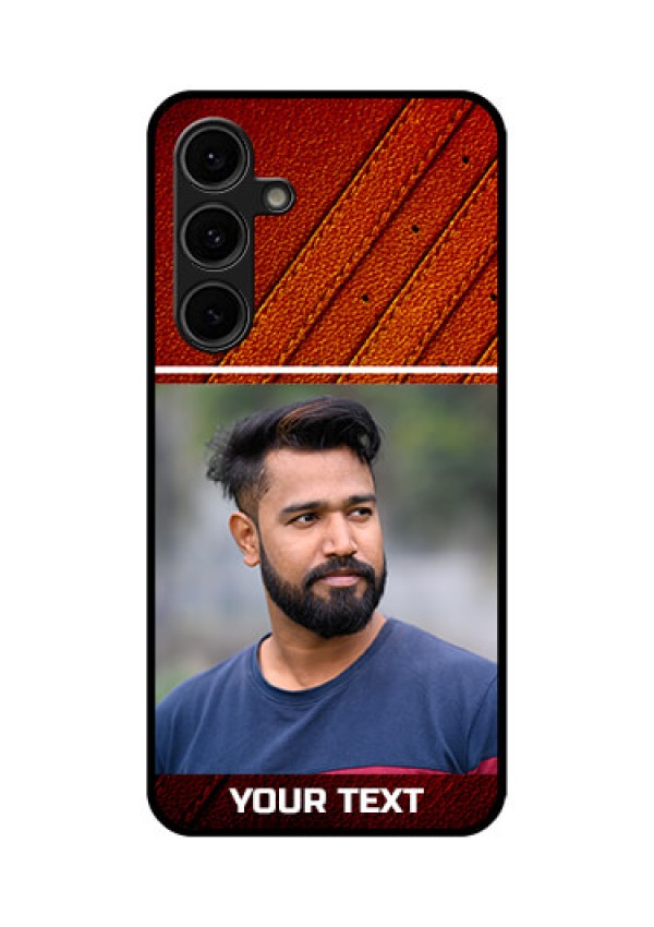 Galaxy S24 FE 5G Custom Glass Phone Case - Leather Phone Case Design